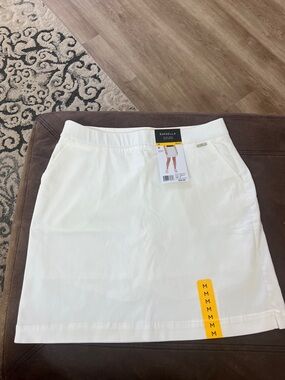 Rafaella White Stretch Mini Skort